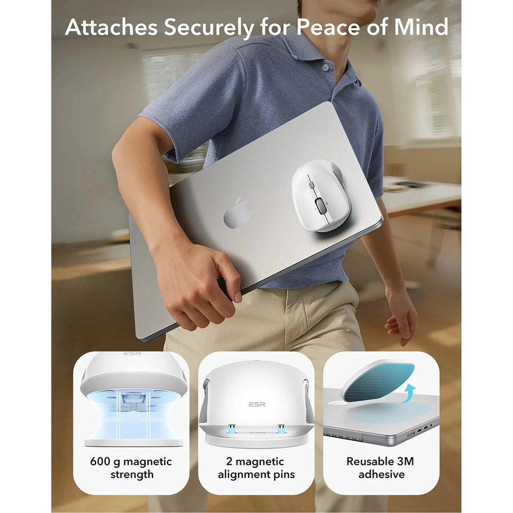 Mouse Wireless ESR MagMouse, 800DPI - 4800DPI, Alb