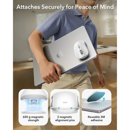 Mouse Wireless ESR MagMouse, 800DPI - 4800DPI, BT / Wi-Fi, Alb