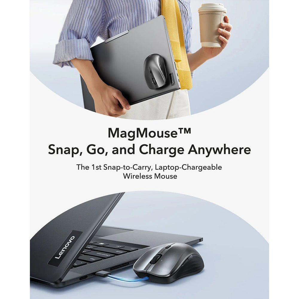 Mouse Wireless ESR MagMouse, 800DPI - 4800DPI, Gri