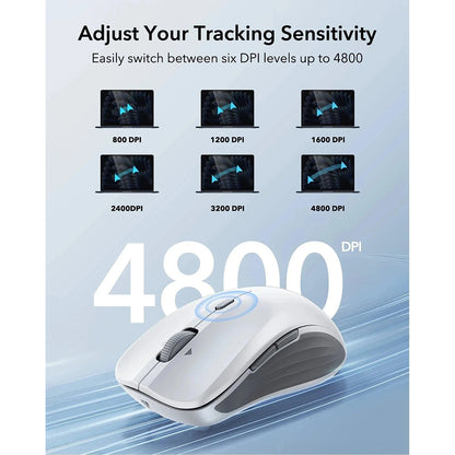 Mouse Wireless ESR MagMouse, 800DPI - 4800DPI, BT / Wi-Fi, Gri