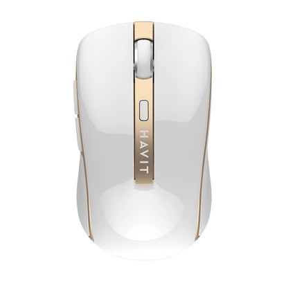 Mouse Wireless HAVIT MS951GT, 1000DPI - 1600DPI, Alb Auriu