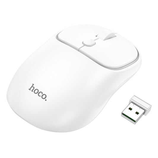 Mouse Wireless HOCO GM25, 1600DPI, BT / Wi-Fi, Alb