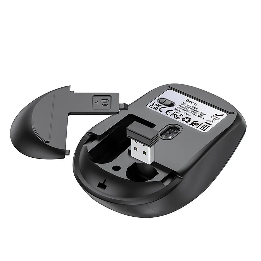 Mouse Wireless HOCO GM28, 1600DPI, Gri