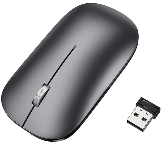 Mouse Wireless HOCO GM43, 1600DPI, BT / Wi-Fi, Gri