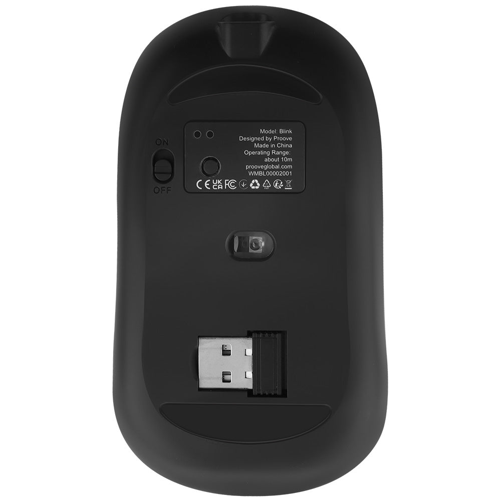 Mouse Wireless Proove Blink, RGB, 800DPI - 1600DPI, BT / Wi-Fi, Negru WMBL00002001