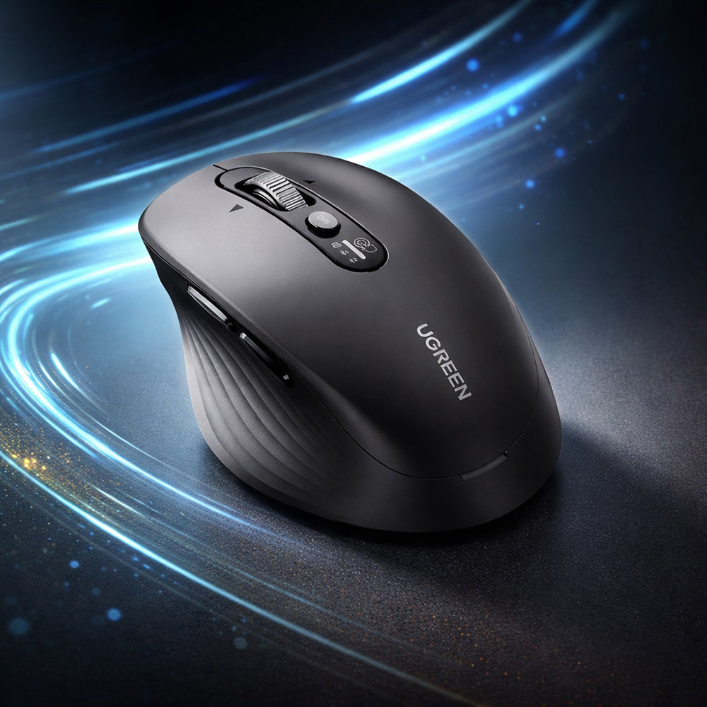 Mouse Wireless UGREEN M752 (75498B), 5000DPI, BT / Wi-Fi, Negru