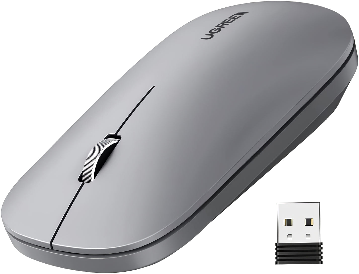 Mouse Wireless UGREEN MU001, 4000DPI, Gri