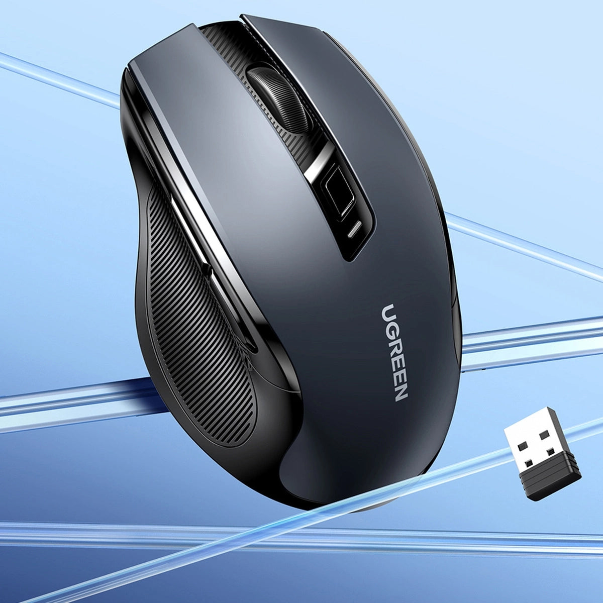 Mouse Wireless UGREEN MU006, 4000DPI, Negru