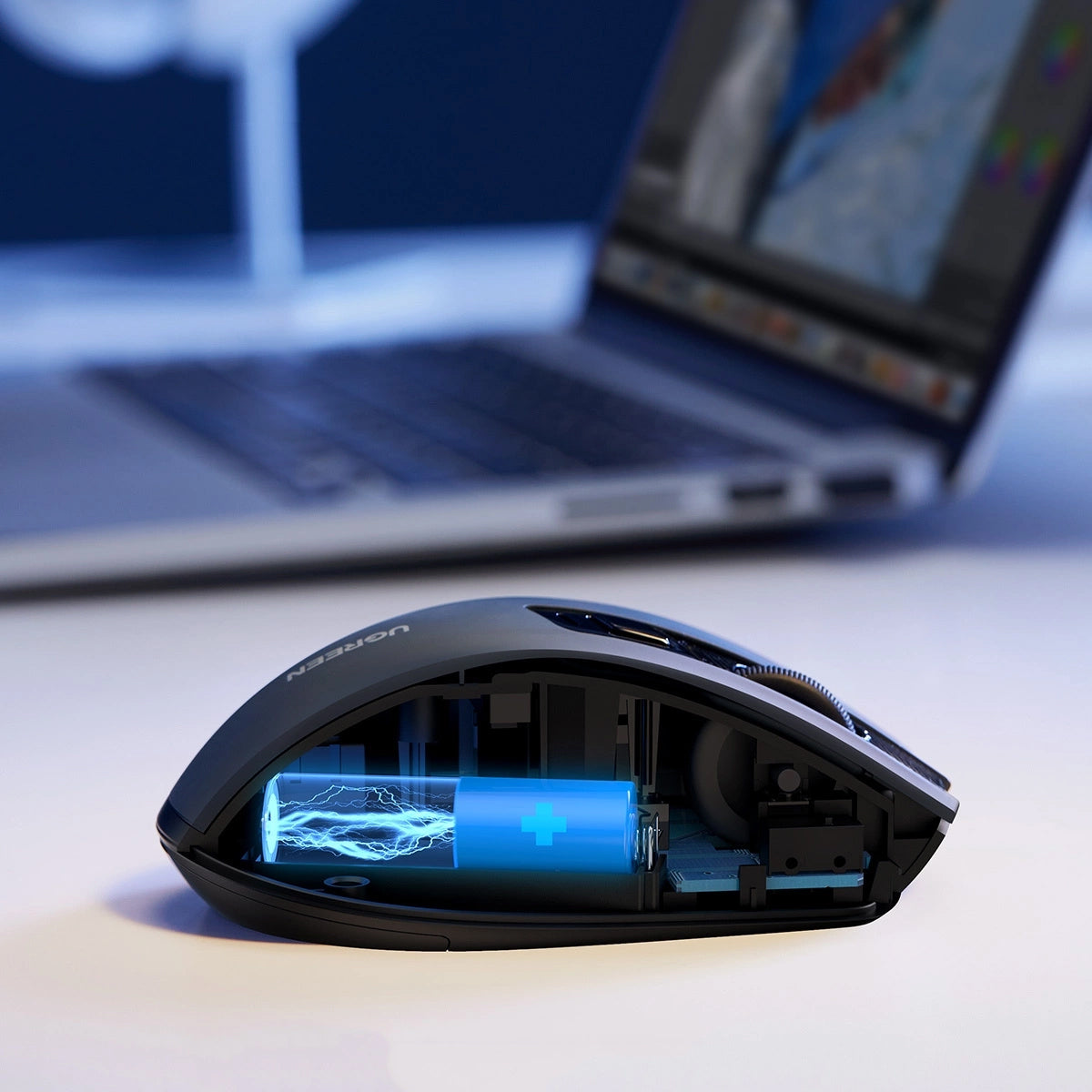 Mouse Wireless UGREEN MU006, 4000DPI, Negru