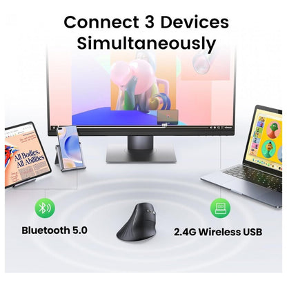 Mouse Wireless UGREEN MU008, 4000DPI, Negru