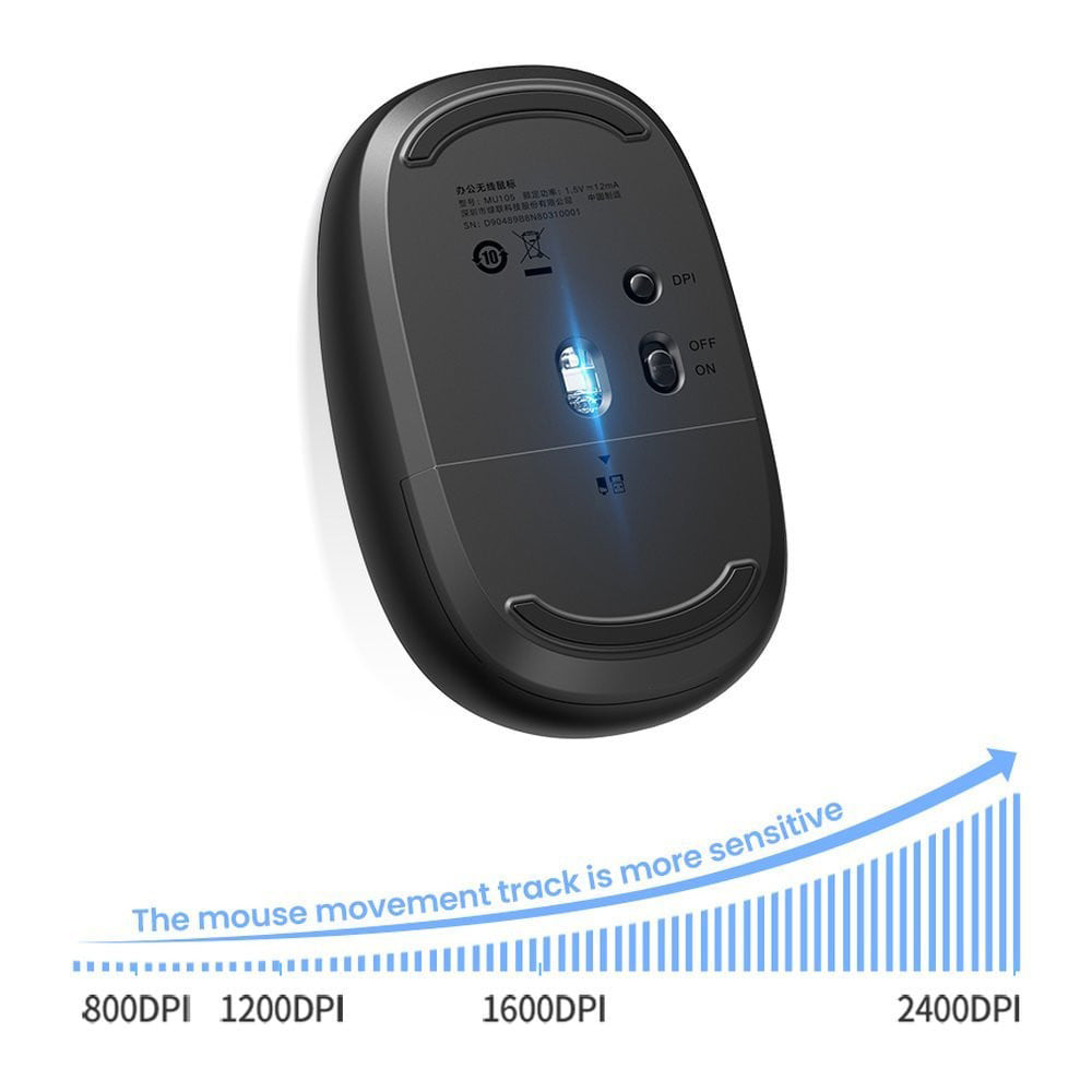 Mouse Wireless UGREEN MU105, 2400DPI, Bleumarin