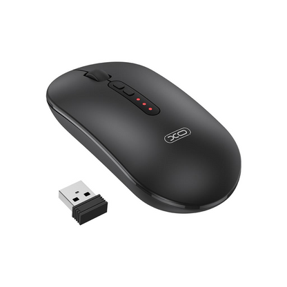 Mouse Wireless XO Design M13 Silent Tri-mode, 1600DPI, BT / Wi-Fi, Negru