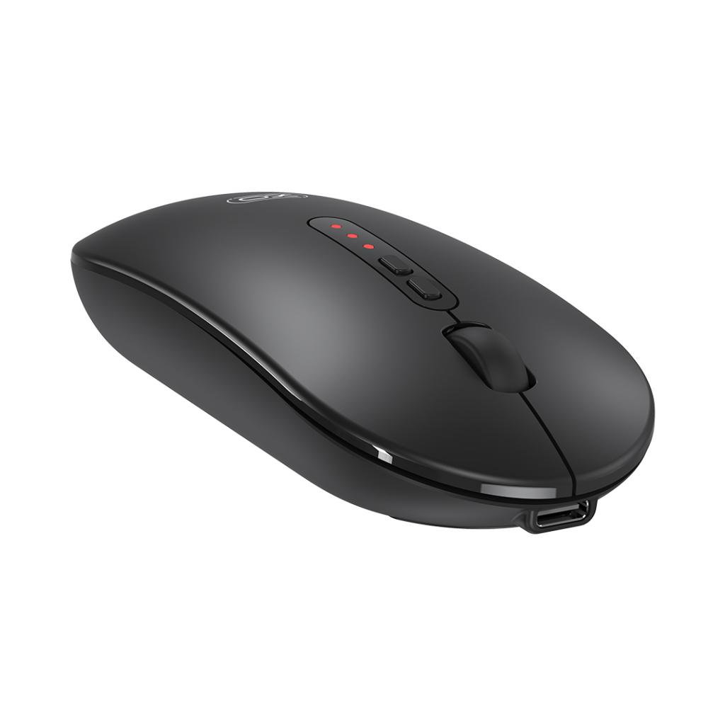Mouse Wireless XO Design M13 Silent Tri-mode, 1600DPI, BT / Wi-Fi, Negru