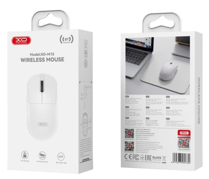 Mouse Wireless XO Design M15, 1600DPI, BT / Wi-Fi, Alb