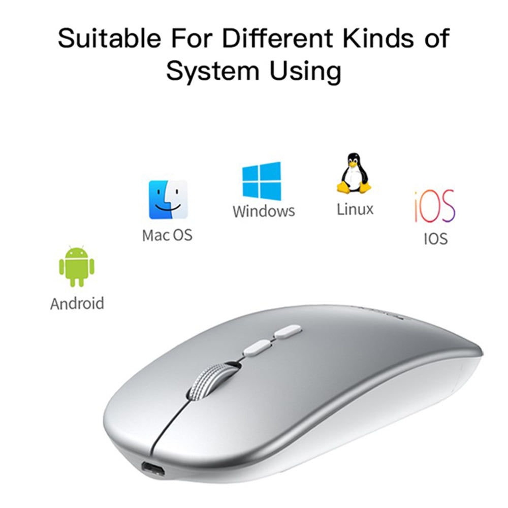 Mouse Wireless Yesido KB15, 800DPI - 1600DPI, Argintiu