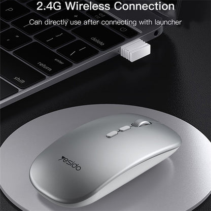 Mouse Wireless Yesido KB15, 800DPI - 1600DPI, Argintiu
