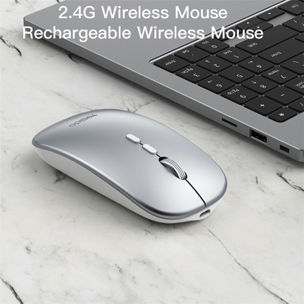 Mouse Wireless Yesido KB15, 800DPI - 1600DPI, Argintiu