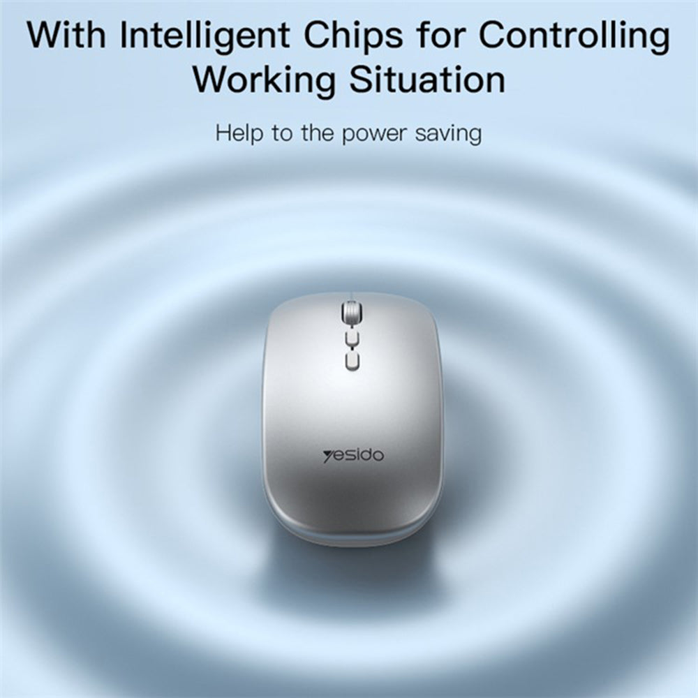 Mouse Wireless Yesido KB15, 800DPI - 1600DPI, Argintiu