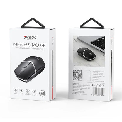 Mouse Wireless Yesido KB16, 1600DPI, Negru