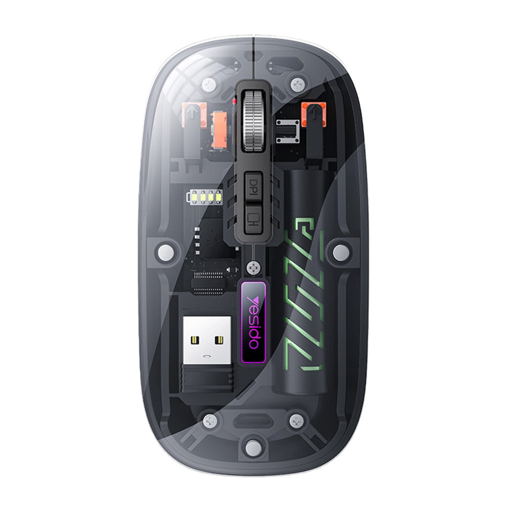 Mouse Wireless Yesido KB29, 800DPI - 1600DPI, BT / Wi-Fi, Negru