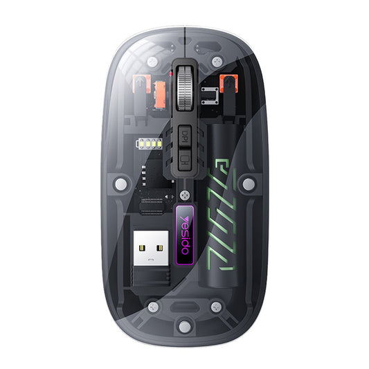 Mouse Wireless Yesido KB29, 800DPI - 1600DPI, BT / Wi-Fi, Negru