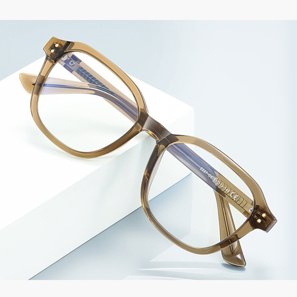 Ochelari De Calculator Barbati Techsuit 2227, Anti-Blue Light, Maro Deschis