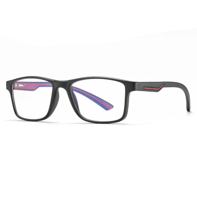 Ochelari De Calculator Barbati Techsuit F2388, Anti-Blue Light, Negri Rosii