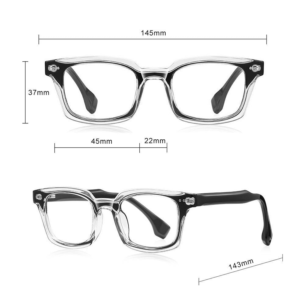 Ochelari De Calculator Barbati Techsuit LS084, Anti-Blue Light, Negri Transparenti