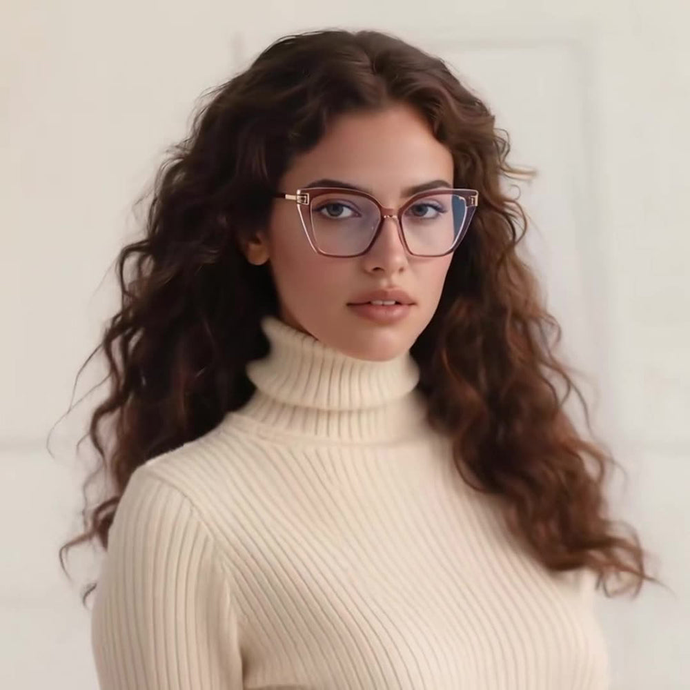 Ochelari De Calculator Dama Techsuit 2260, Anti-Blue Light, Negri Aurii