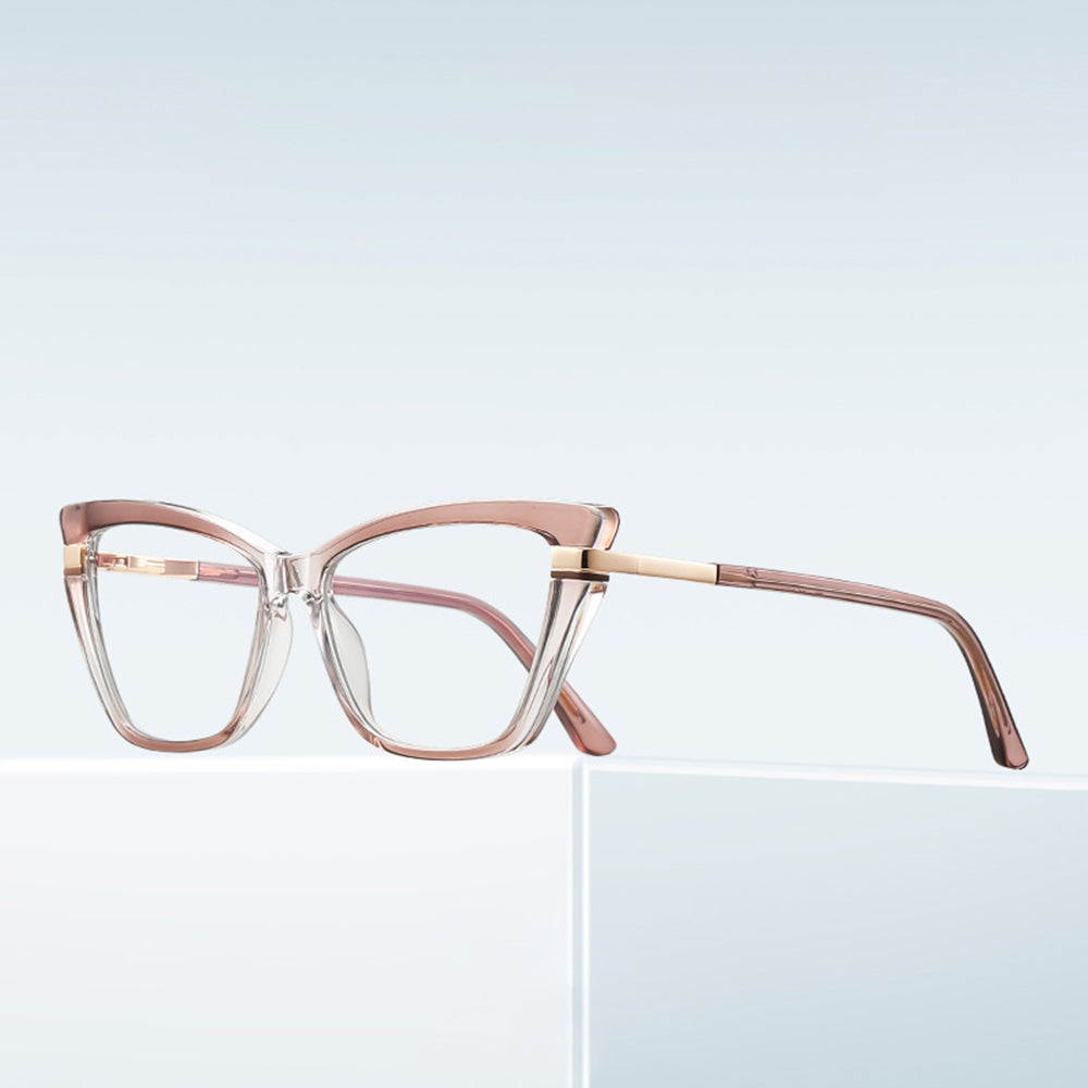 Ochelari De Calculator Dama Techsuit 2271, Anti-Blue Light, Maro Deschis