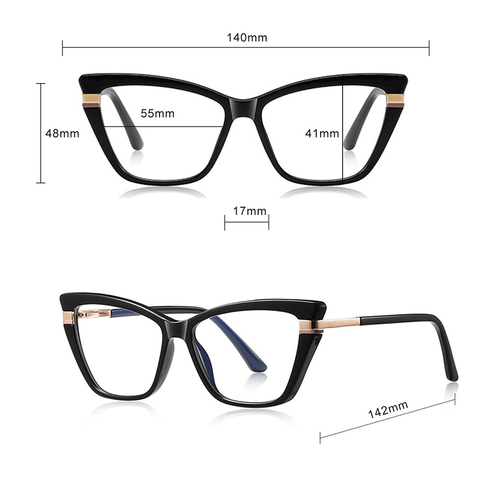 Ochelari De Calculator Dama Techsuit 2271, Anti-Blue Light, Maro Deschis