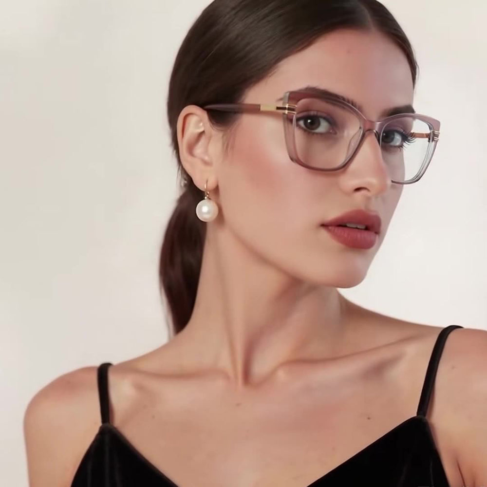 Ochelari De Calculator Dama Techsuit 2273, Anti-Blue Light, Maro Deschis