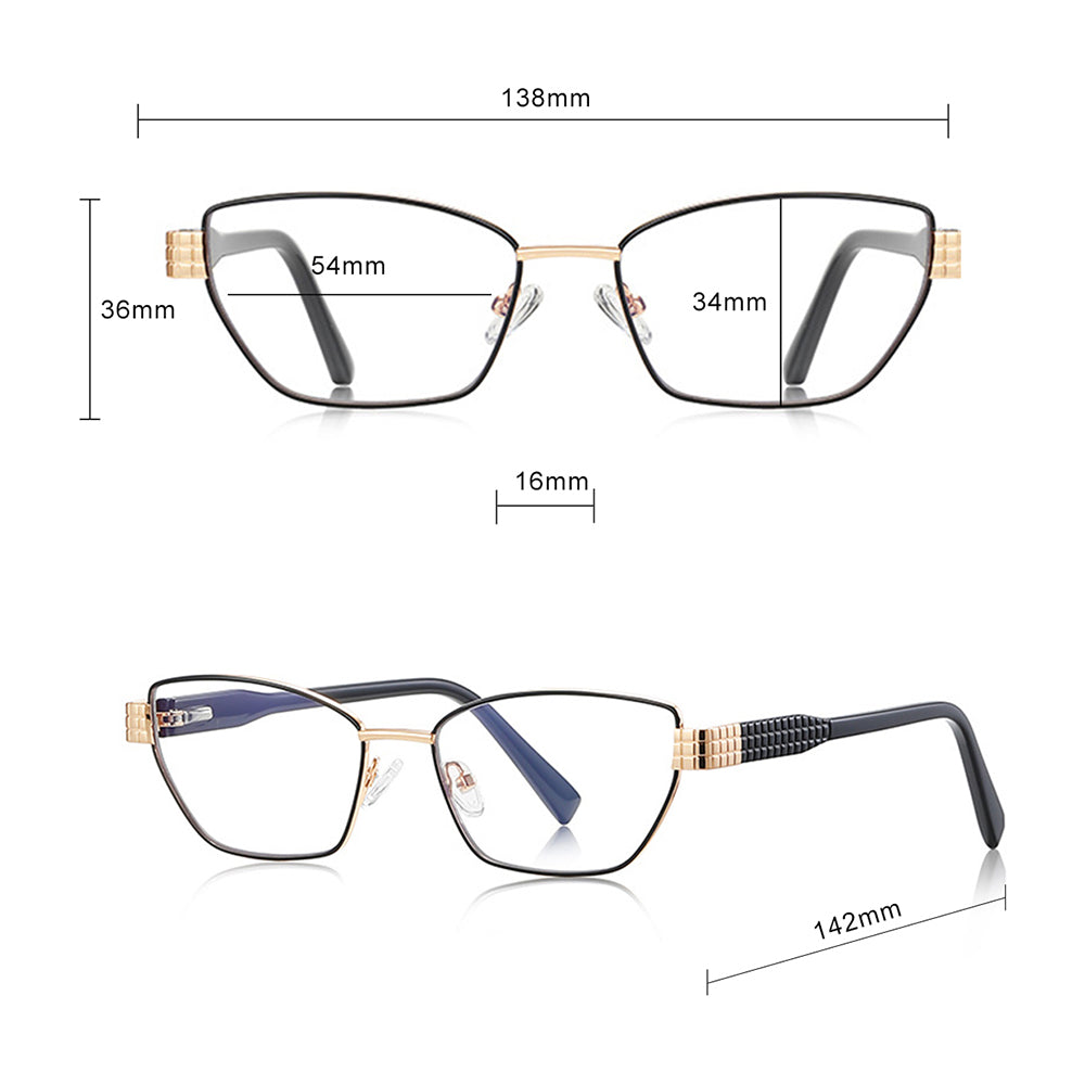 Ochelari De Calculator Dama Techsuit 3162, Anti-Blue Light, Aurii