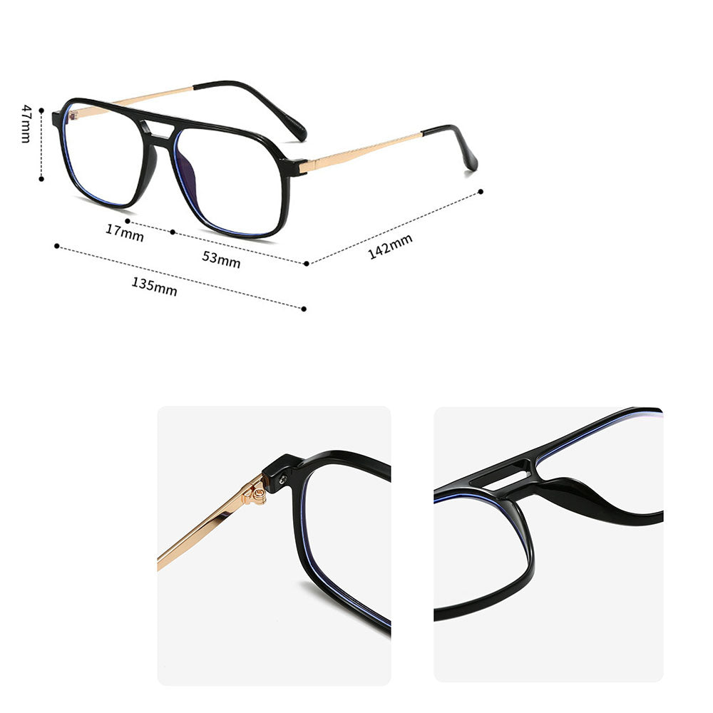 Ochelari De Calculator Unisex Techsuit 83092, Anti-Blue Light, Negri Aurii