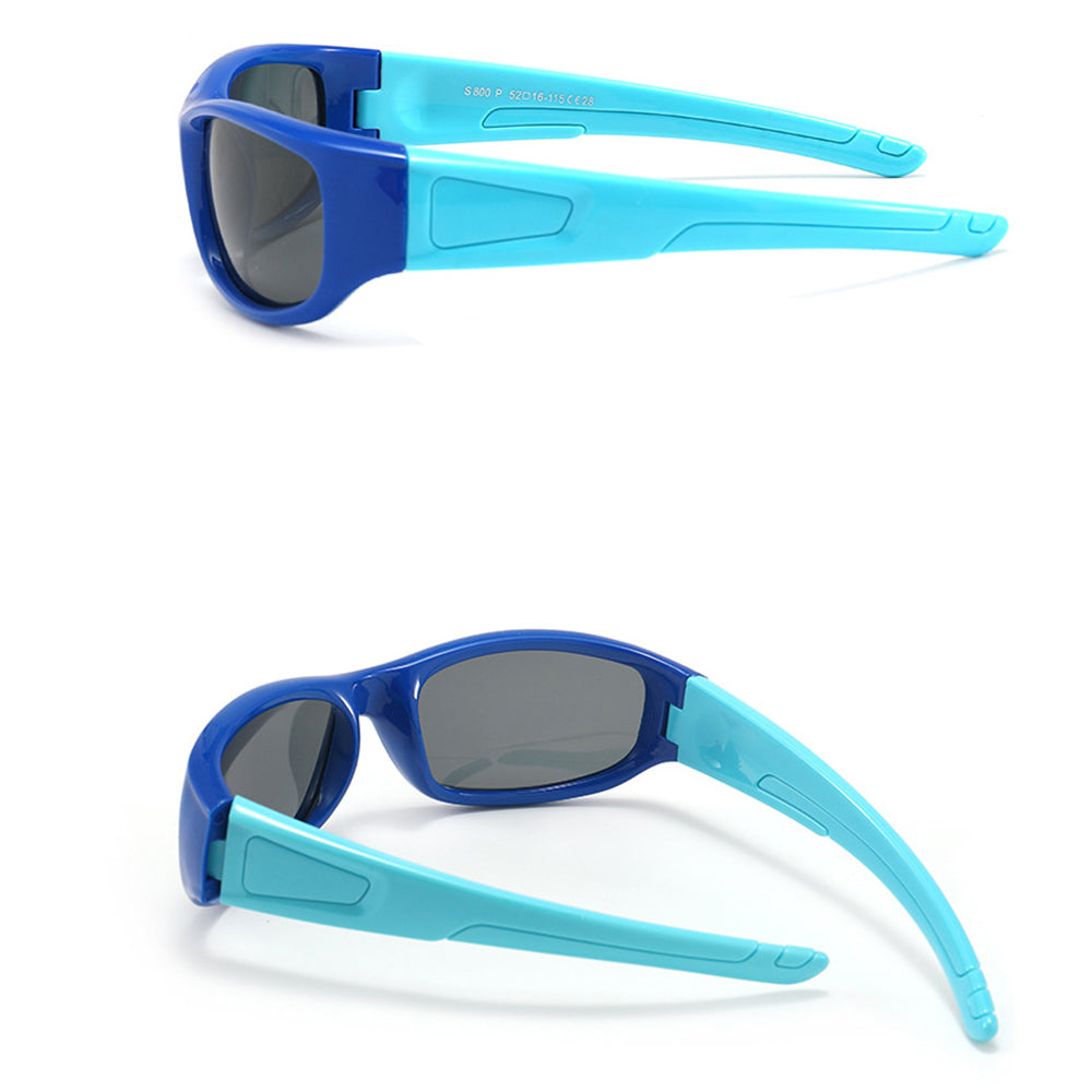 Ochelari De Soare Sport Copii Techsuit 800-C29, Polarizati, Bleu Albastri