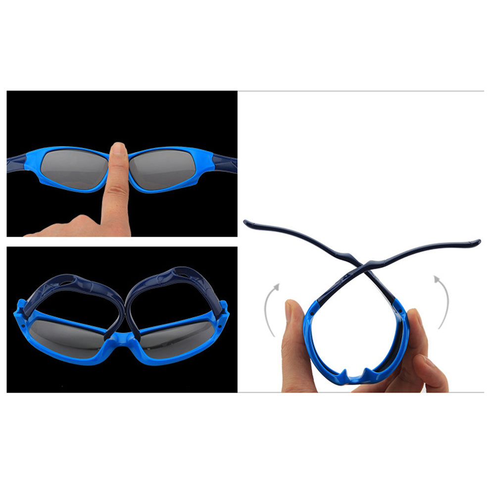 Ochelari De Soare Sport Copii Techsuit 800-C29, Polarizati, Bleu Albastri