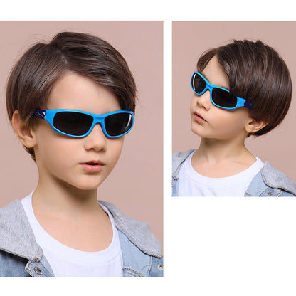 Ochelari De Soare Sport Copii Techsuit 816-C8, Polarizati, Portocali Albi