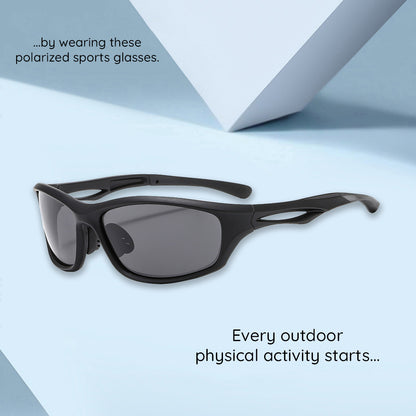 Ochelari De Ciclism Unisex Techsuit 9309, Polarizati, Negri Maro