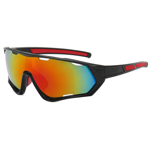 Ochelari De Ciclism Unisex Techsuit 9330, Negri Rosii Portocali
