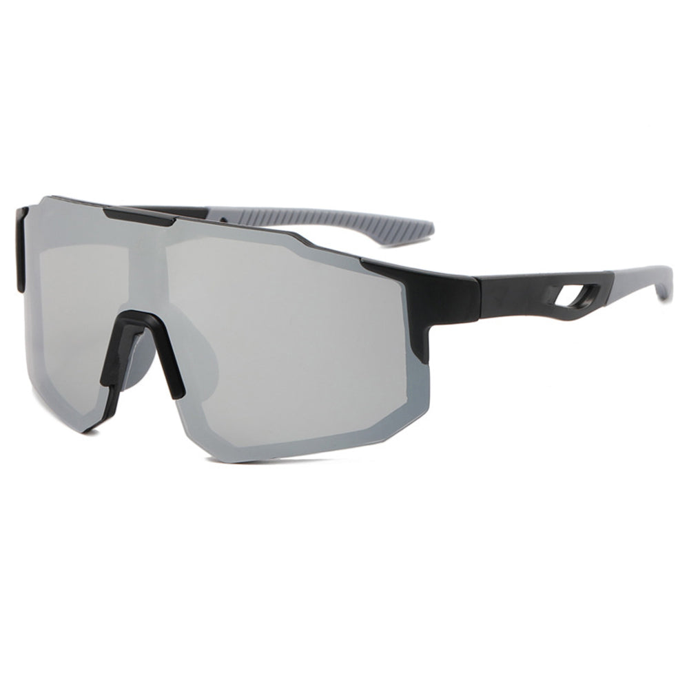Ochelari De Ciclism Unisex Techsuit 9337, Protectie UV, Negri Argintii