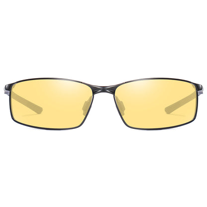 Ochelari De Soare Barbati Techsuit 559, Polarizati, Protectie UV, Negri Galbeni