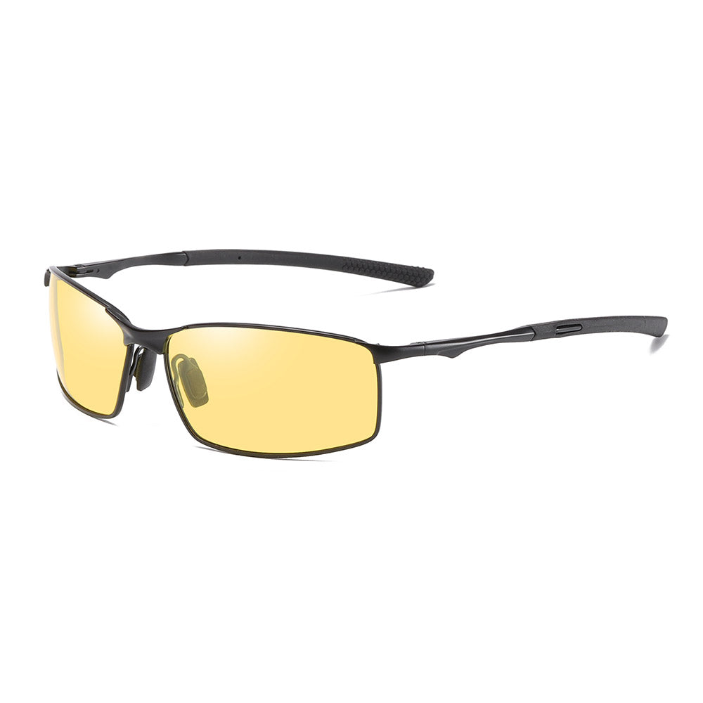 Ochelari De Soare Barbati Techsuit 559, Polarizati, Protectie UV, Negri Galbeni