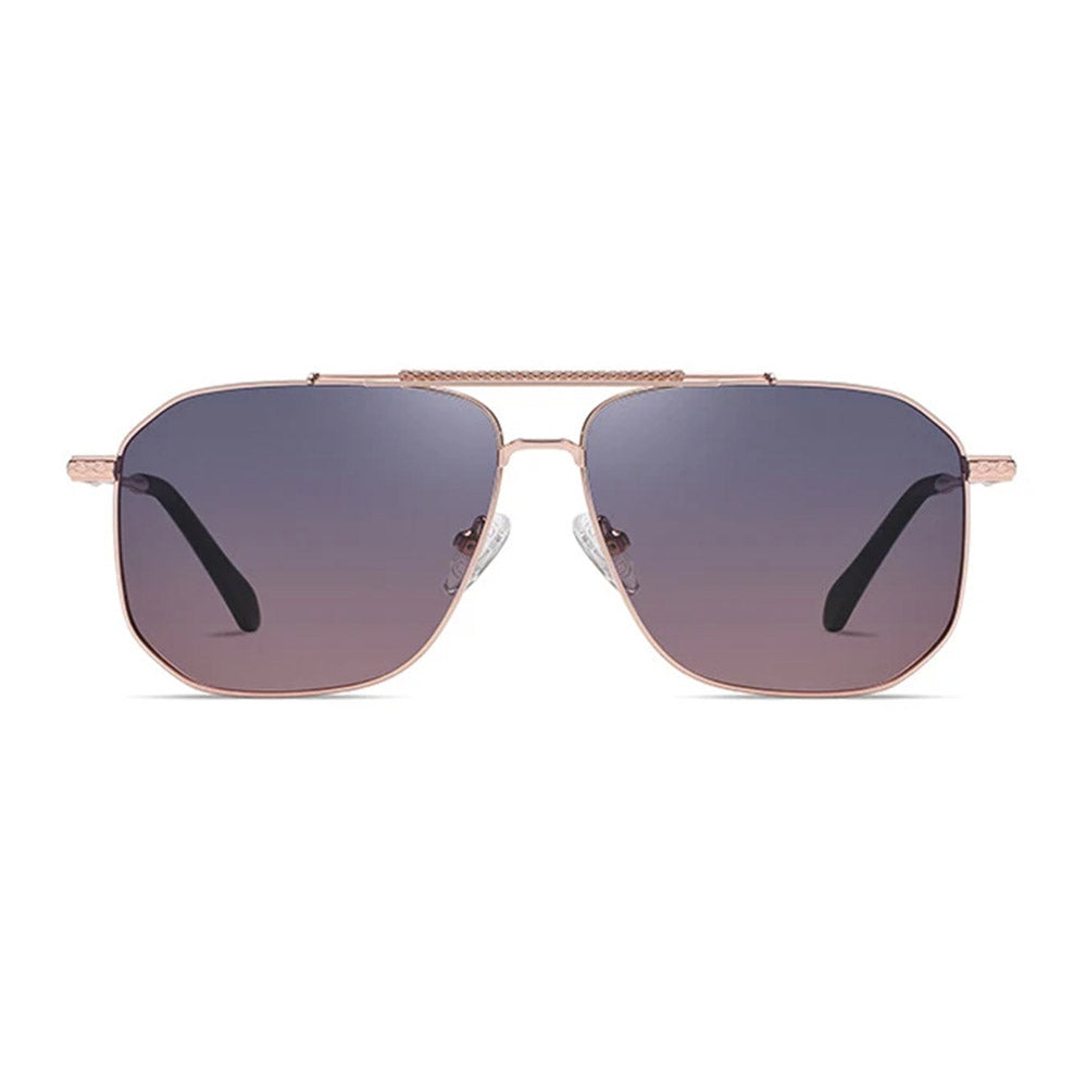 Ochelari De Soare Barbati Techsuit 8538, Polarizati, Protectie UV, Roz Aurii Mov