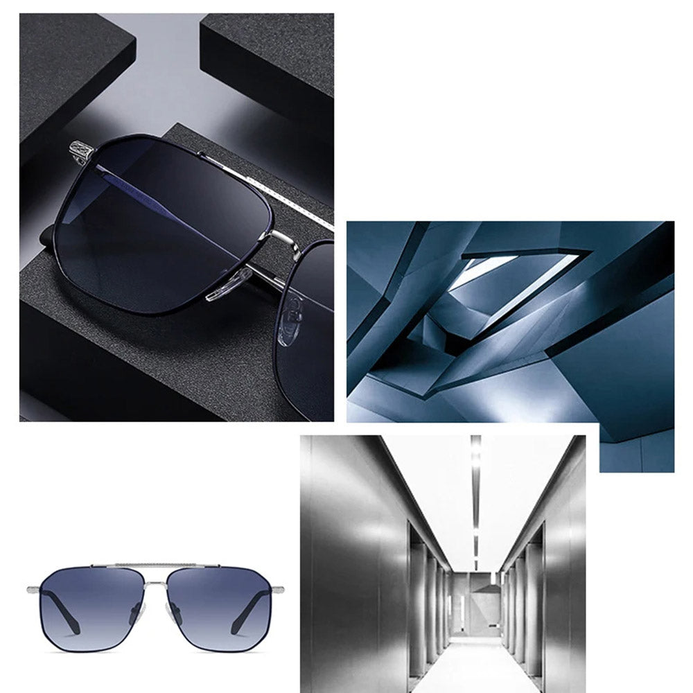 Ochelari De Soare Barbati Techsuit 8538, Polarizati, Protectie UV, Roz Aurii Mov