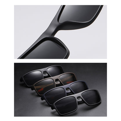 Ochelari De Soare Barbati Techsuit TR90 (MM101), Polarizati, Protectie UV, Albastri Rosii
