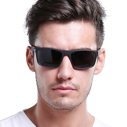 Ochelari De Soare Barbati Techsuit TR90 (MM101), Polarizati, Protectie UV, Negri Mat Gri