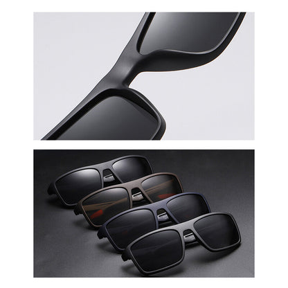 Ochelari De Soare Barbati Techsuit TR90 (MM101), Polarizati, Protectie UV, Negri Mat Gri