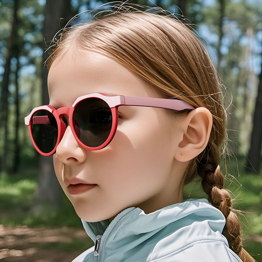 Ochelari De Soare Copii Techsuit 601, Polarizati, Protectie UV, Roz Rosii