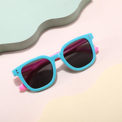 Ochelari De Soare Copii Techsuit 8351-C27, Polarizati, Albastri Roz