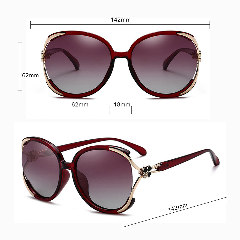 Ochelari De Soare Dama Techsuit 1384, Polarizati, Protectie UV, Rosii
